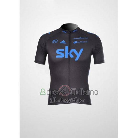 Sky Ropa Ciclismo Culotte Corto 2012 Mangas Cortas Negro y Azul